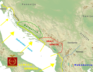 Ilirija kralja Gencija i Dalmacija 